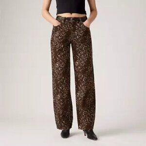 Levi's Leopard Print Baggy Dad Jeans - NEW with tags